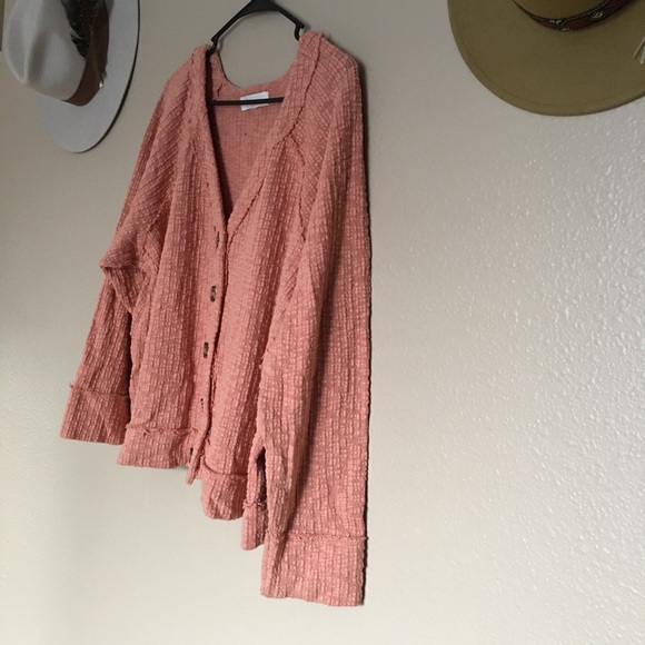 NWOT - TWO by VINCE CAMUTO - Women’s Salmon Long Sleeve Button-up Cardigan - XXL - Picture 6 of 9